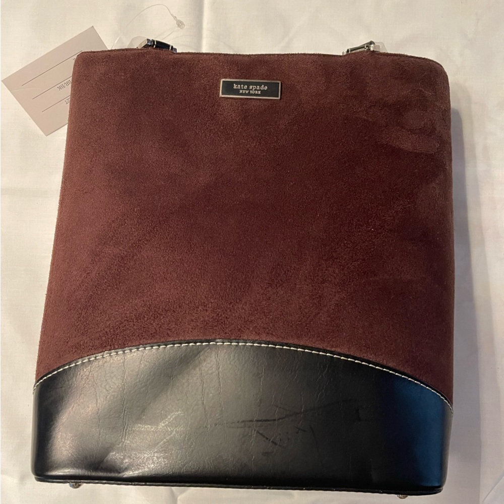 Kate Spade bucket bag, in brown and black.